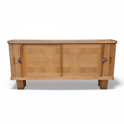 Sideboard with sliding doors by Guillerme et Chambran for Notre Maison 