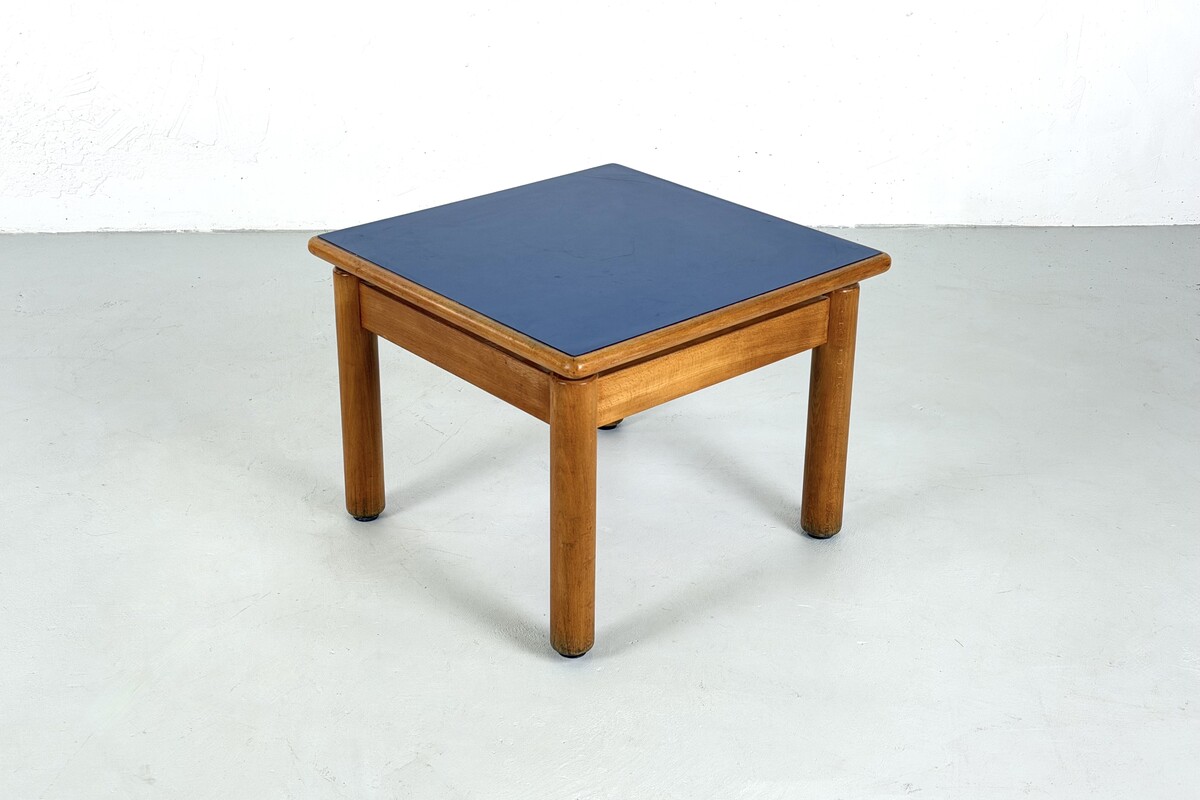 Small coffee table with Blue formica top, France, 1960s
