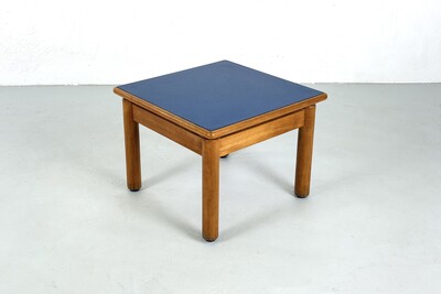 Small coffee table with Blue formica top, France, 1960s