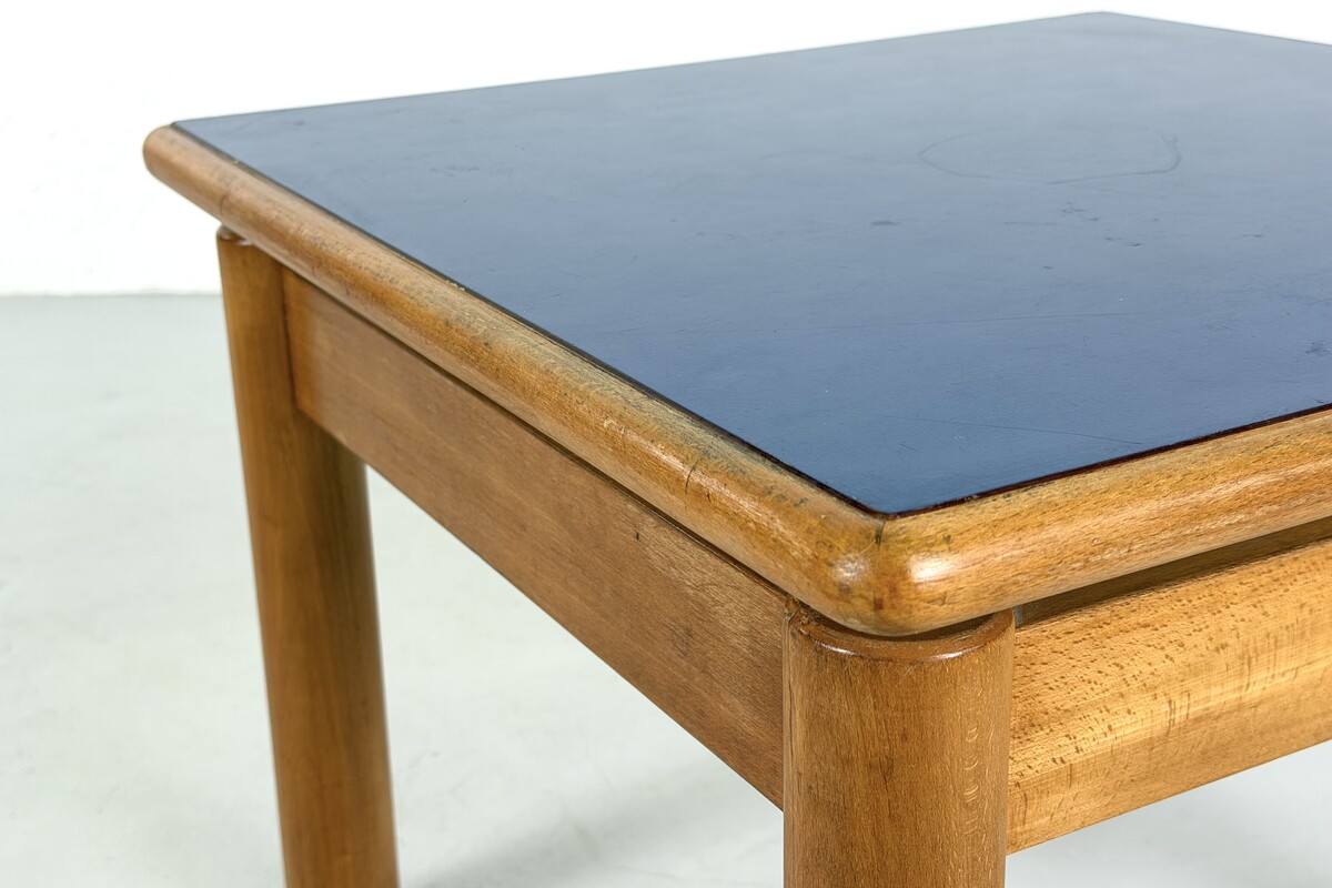 Small coffee table with Blue formica top, France, 1960s