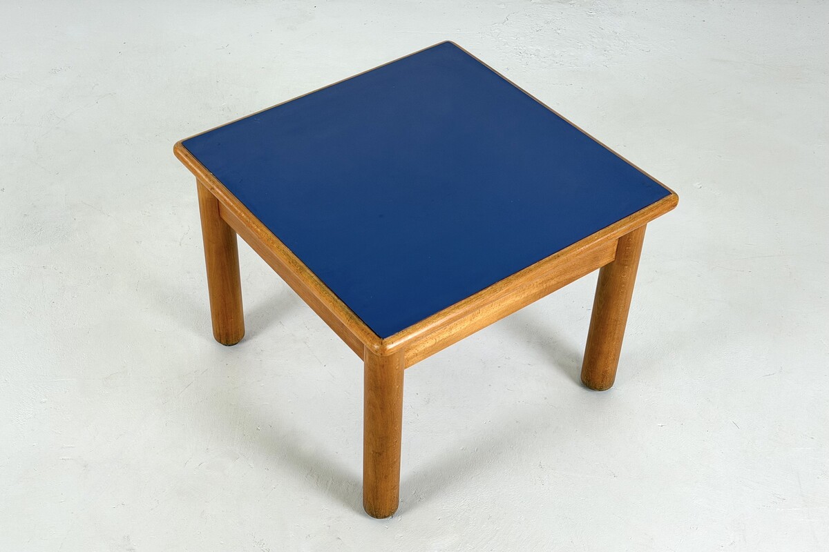 Small coffee table with Blue formica top, France, 1960s