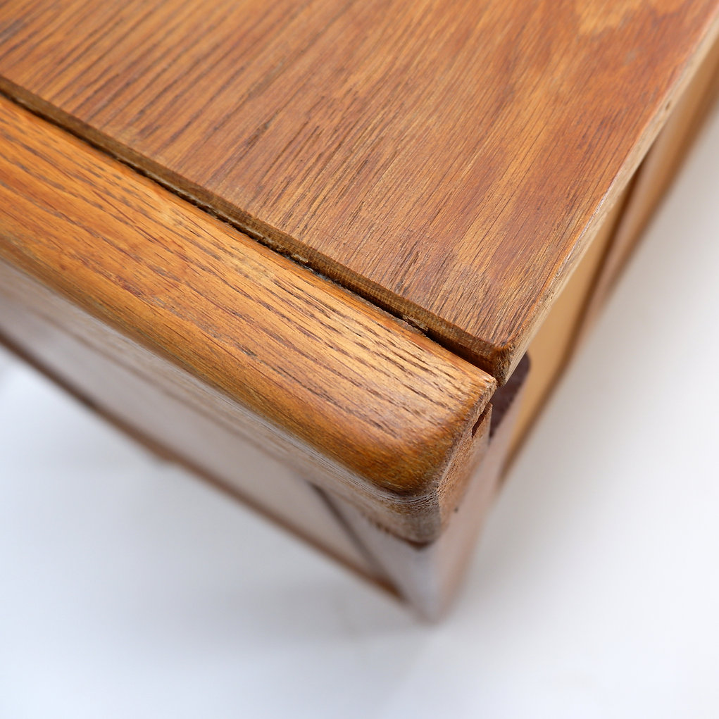 Solid Wood Chest Of Drawers in the style of Pierre Chapo - 1960s