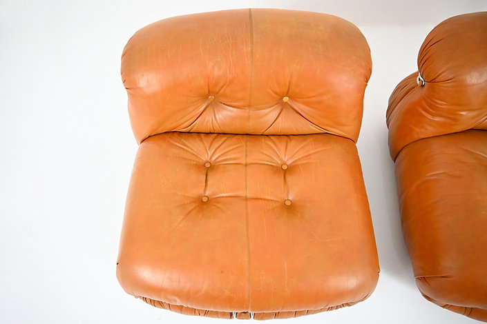 Soriana Lounge Chairs by Afra & Tobia Scarpa for Cassina, 1970s, set of 2