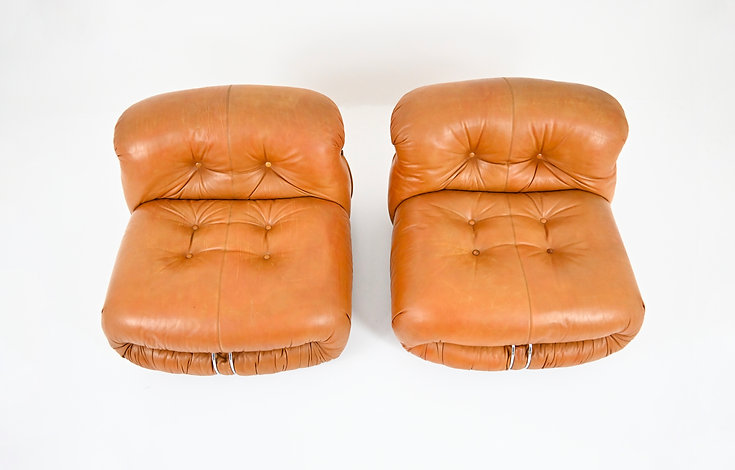 Soriana Lounge Chairs by Afra & Tobia Scarpa for Cassina, 1970s, set of 2