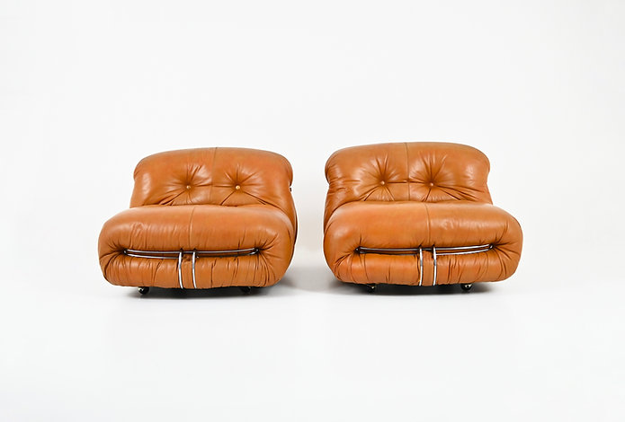 Soriana Lounge Chairs by Afra & Tobia Scarpa for Cassina, 1970s, set of 2