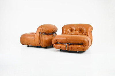 Soriana Lounge Chairs by Afra & Tobia Scarpa for Cassina, 1970s, set of 2