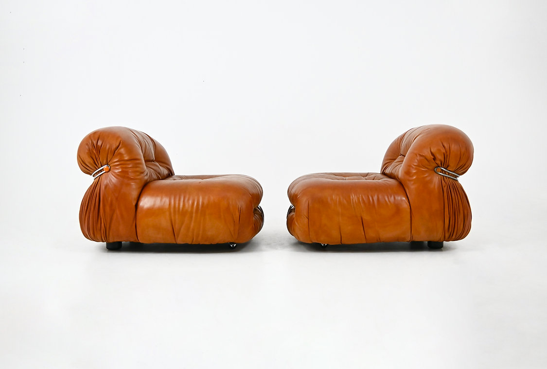 Soriana Lounge Chairs by Afra & Tobia Scarpa for Cassina, 1970s, set of 2