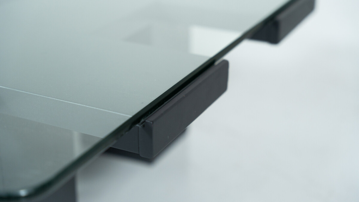 Square Coffee Table, Wood and Glass, Italy, 1960s