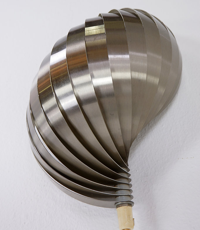 Swelling aluminium sconce by Henri Mathieu, France, 1970's