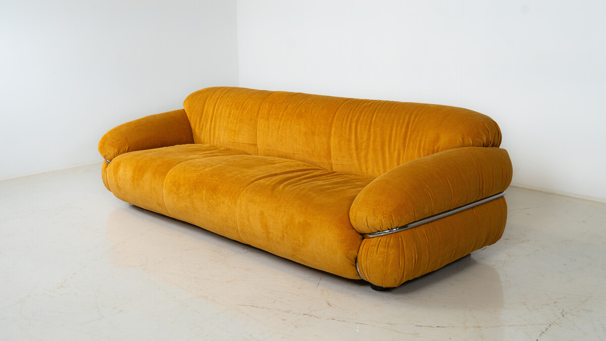 Three-Seater Sesann Sofa by Gianfranco Frattini for Cassina, Italy, 1970s