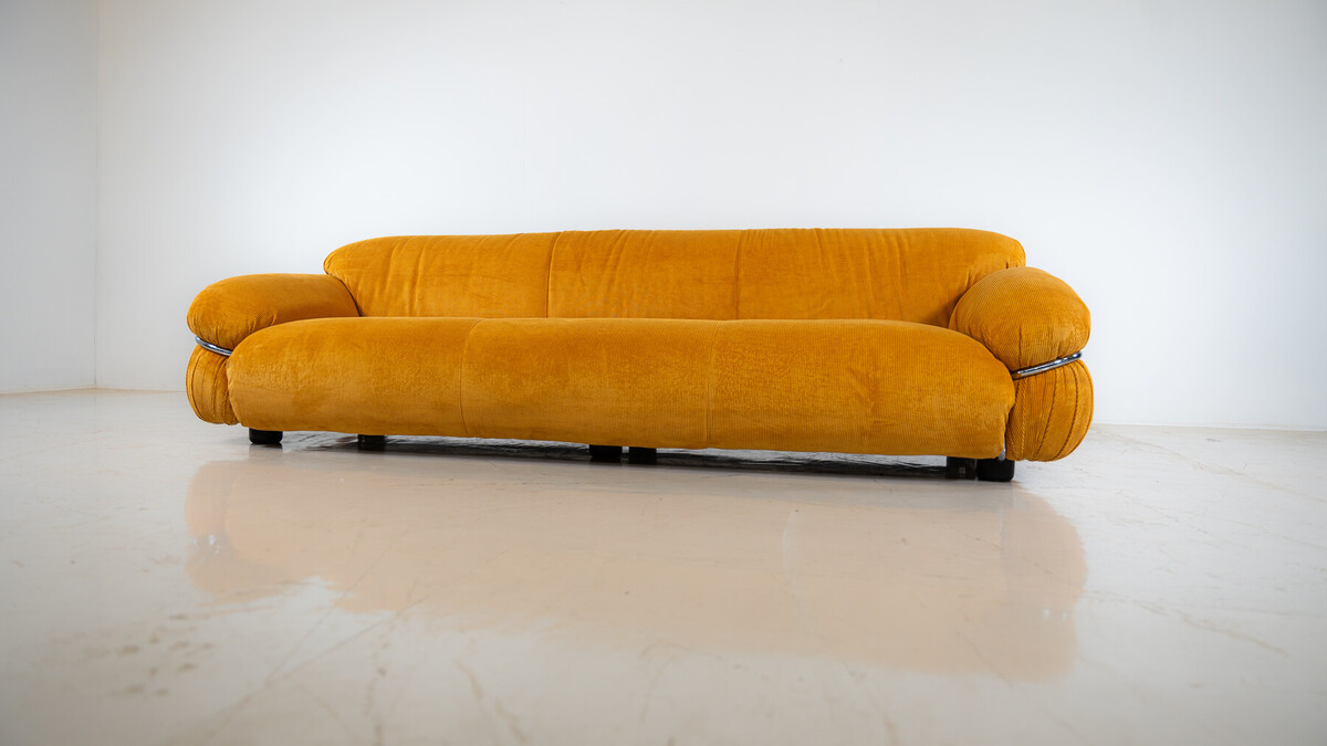 Three-Seater Sesann Sofa by Gianfranco Frattini for Cassina, Italy, 1970s