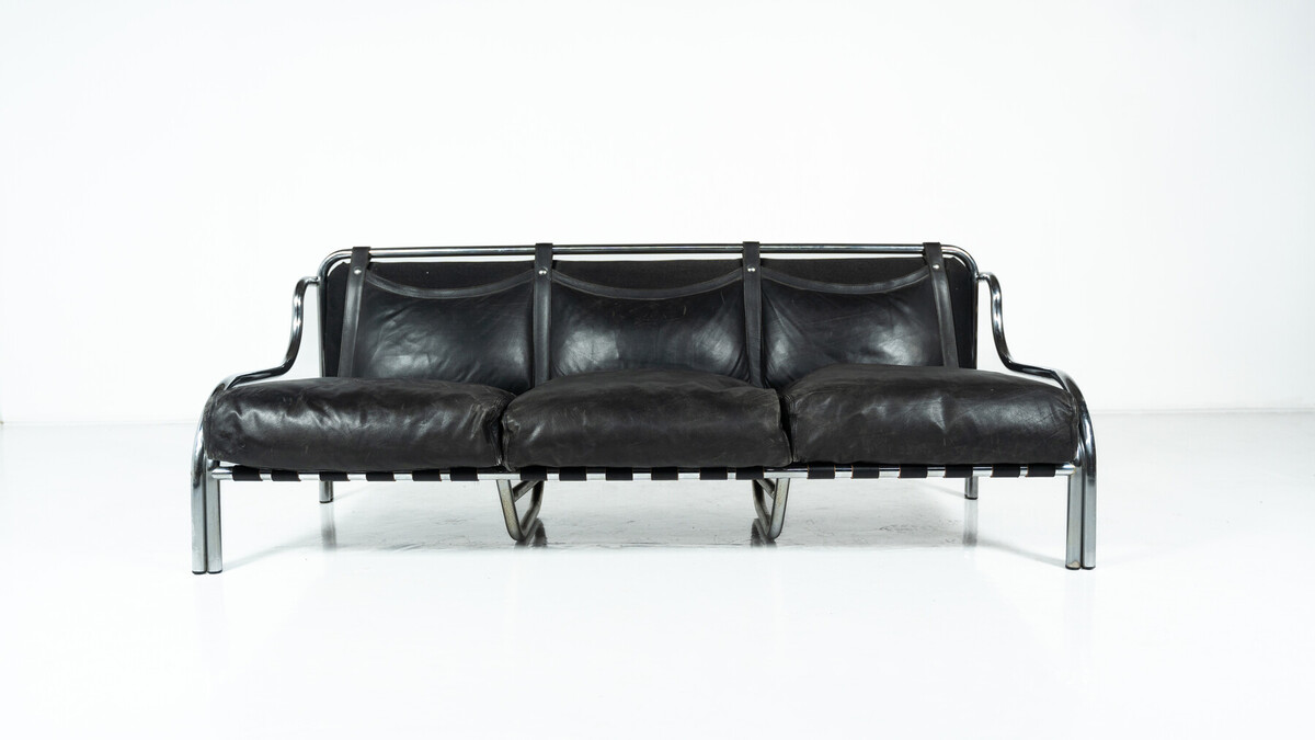 Three Seater Stringa Sofa by Gae Aulenti, Italy, 1962  - Original Upholstery