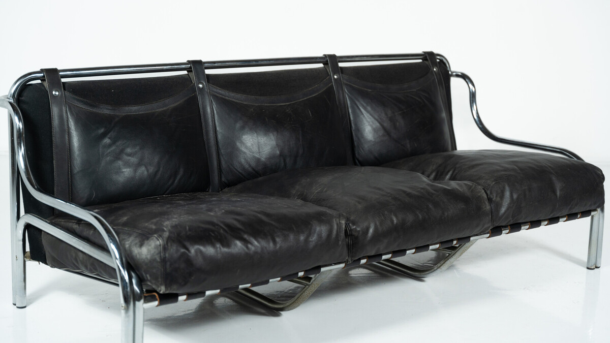 Three Seater Stringa Sofa by Gae Aulenti, Italy, 1962  - Original Upholstery