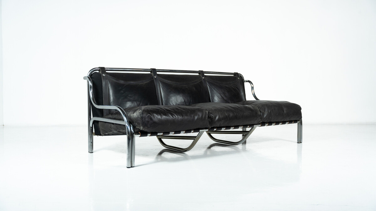 Three Seater Stringa Sofa by Gae Aulenti, Italy, 1962  - Original Upholstery