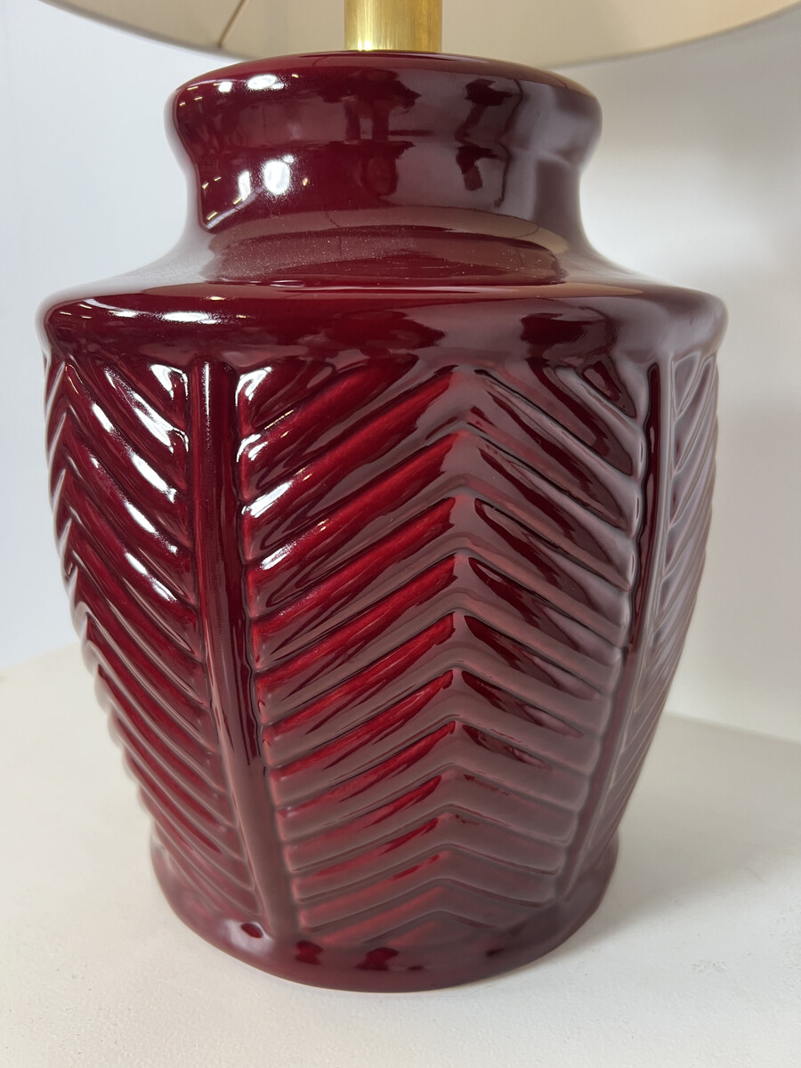 Tomasso Barbi Ceramic Table Lamp, Italy, 2 available