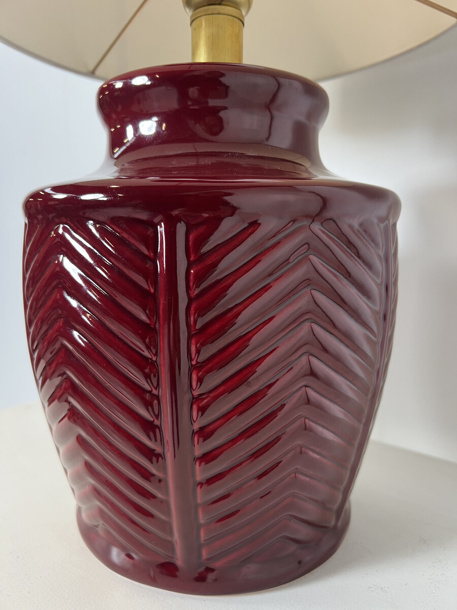 Tomasso Barbi Ceramic Table Lamp, Italy, 2 available