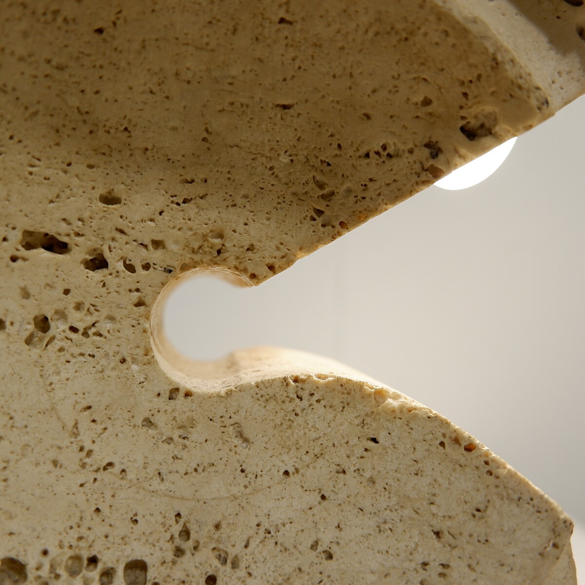 Travertine Table Lamp By Giuliano Cesari, Sormani