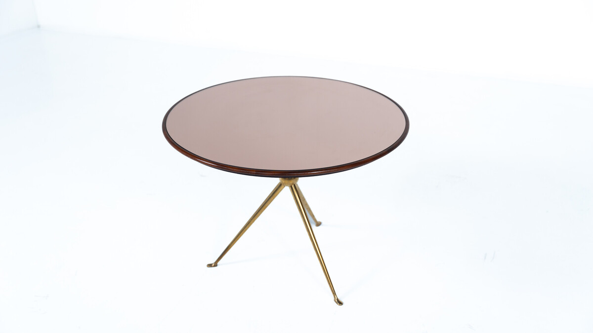 Tripod Sid e Table by Osvaldo Borsani for Arredamenti Borsani, Italy,1950s