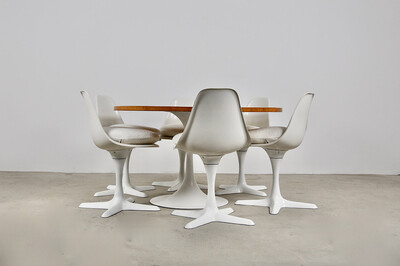 Tulip Dining Set by Maurice Burke for Arkana, 1960s