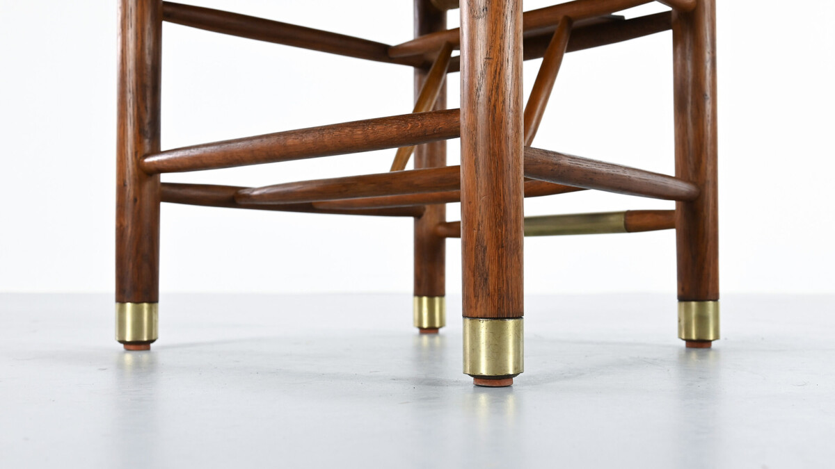 Viggo Hardie-Fischer, set of 6 Danish “Church Chairs” in oak for Sorø Møbelfabrik. 1950s