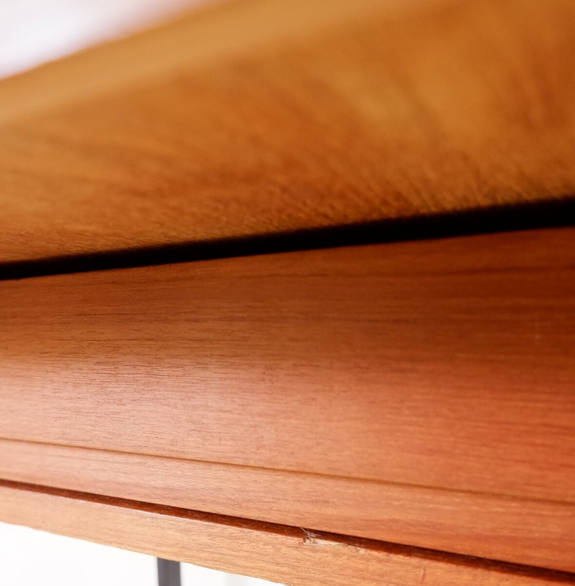 Vintage ceiling to floor bookcase in laminate teak and metal, 1960s