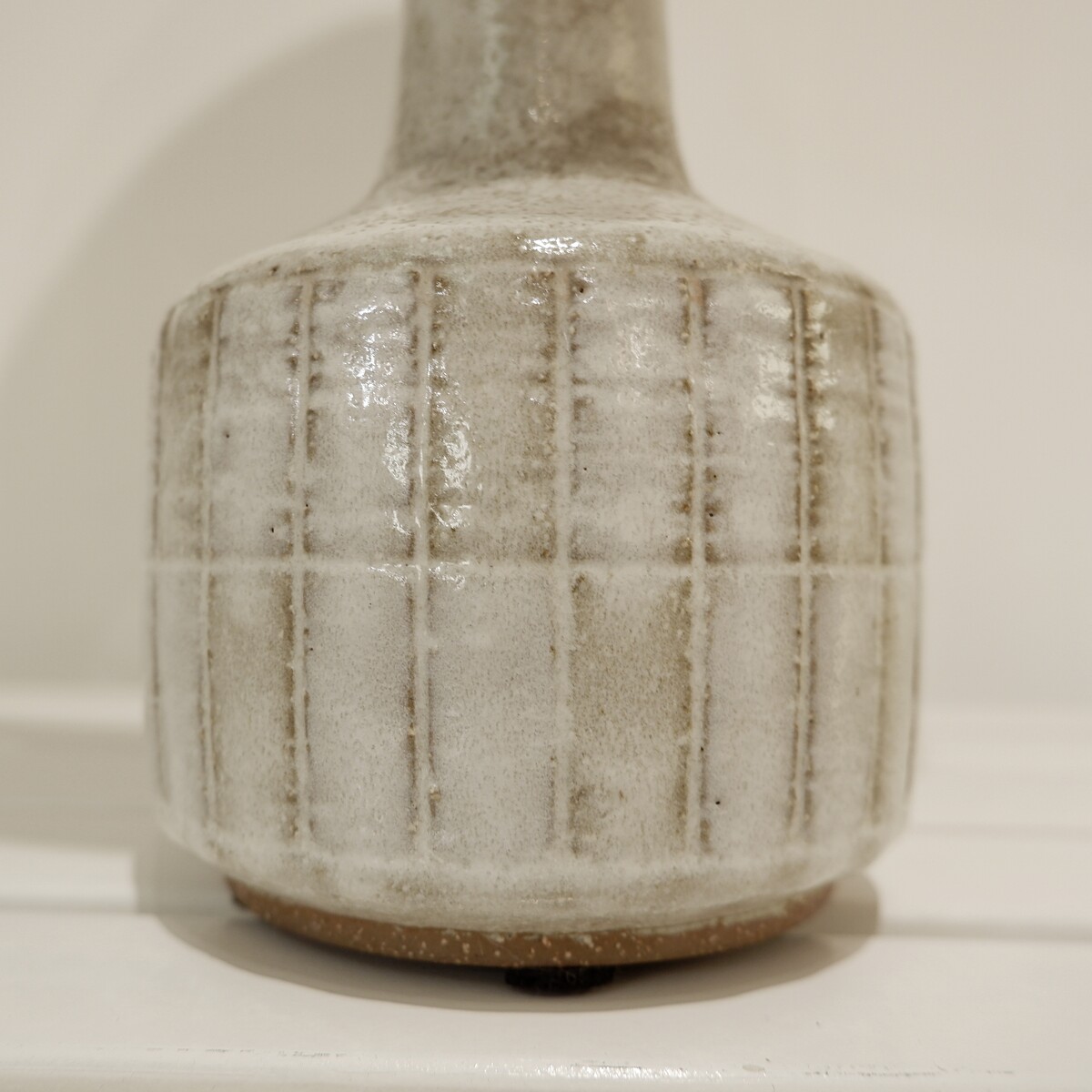 Vintage ceramic table lamp by Linnemann-Schmidt, model DL35 for Palshus