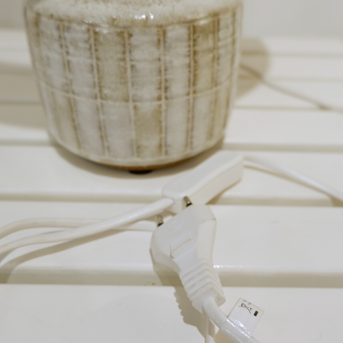 Vintage ceramic table lamp by Linnemann-Schmidt, model DL35 for Palshus