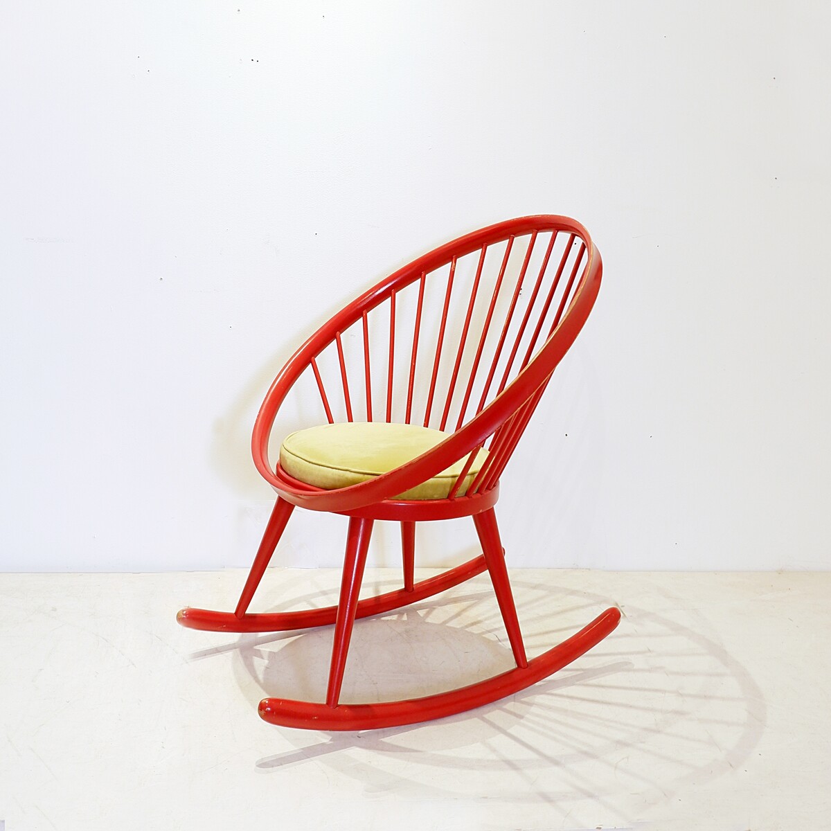 Vintage Circle Rocking Chair by Yngve Ekström for Stol AB Sweden -1960s