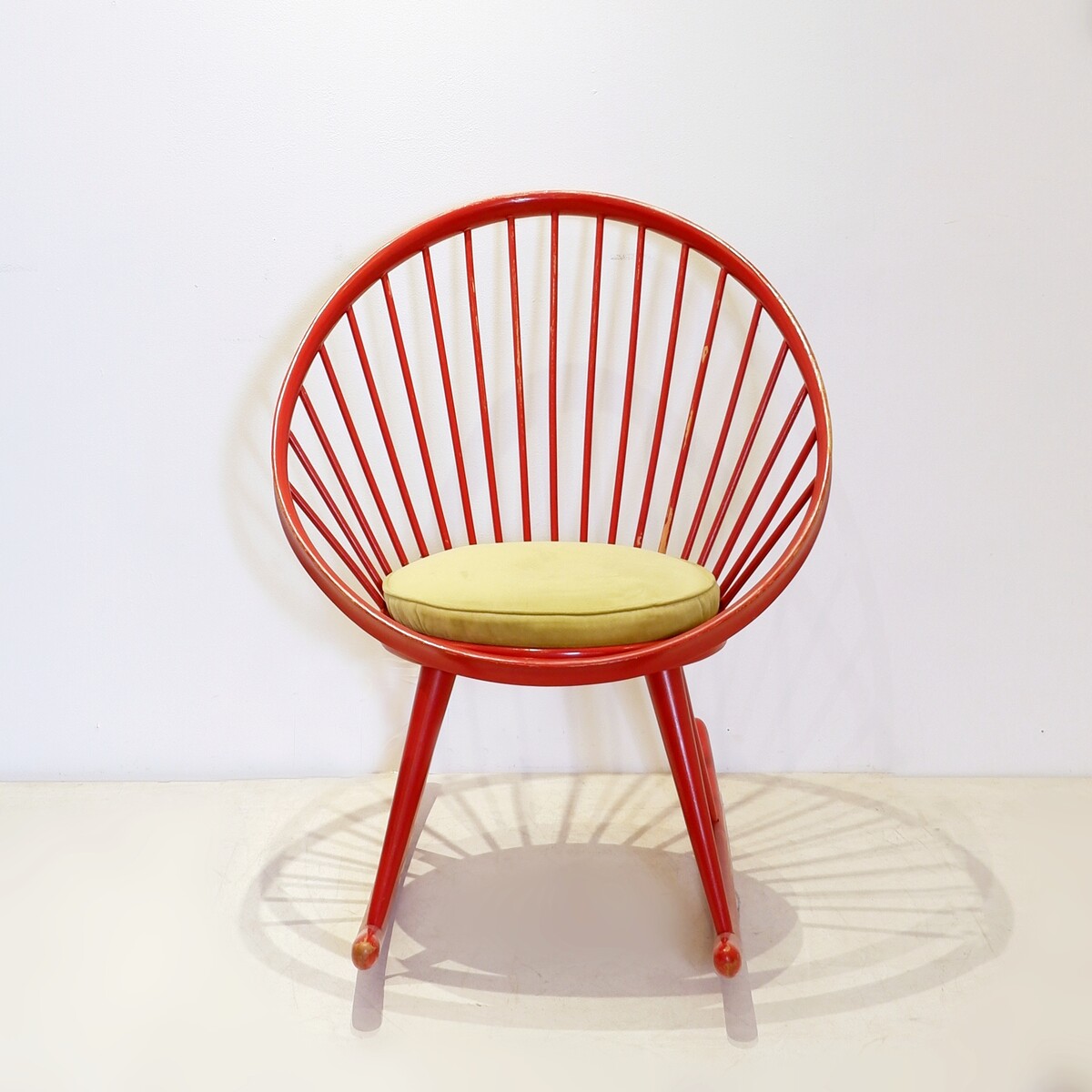 Vintage Circle Rocking Chair by Yngve Ekström for Stol AB Sweden -1960s