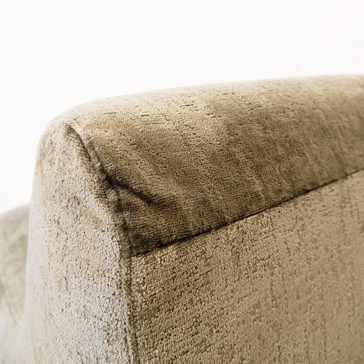 Vintage fireside chair - new textured green velvet upholstery