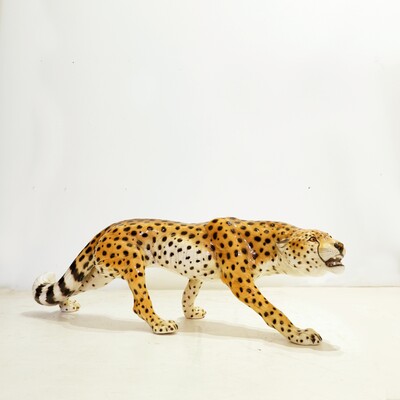 Vintage Leopard Ceramic - Hand-painted - Italy, circa 1970