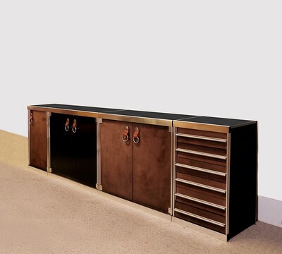 Vintage modular Sideboard by Guido Faleschini for Hermès - 1970s