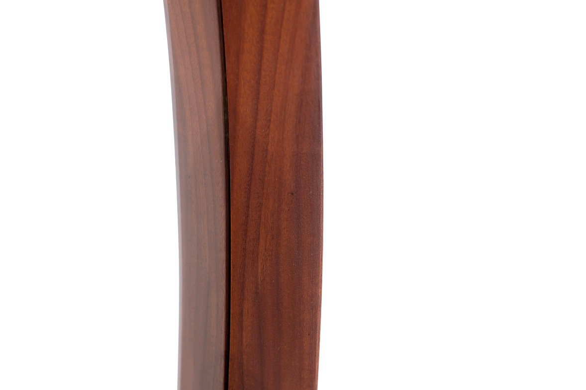 Vintage Oval mirror in wood, Italy 1960s.