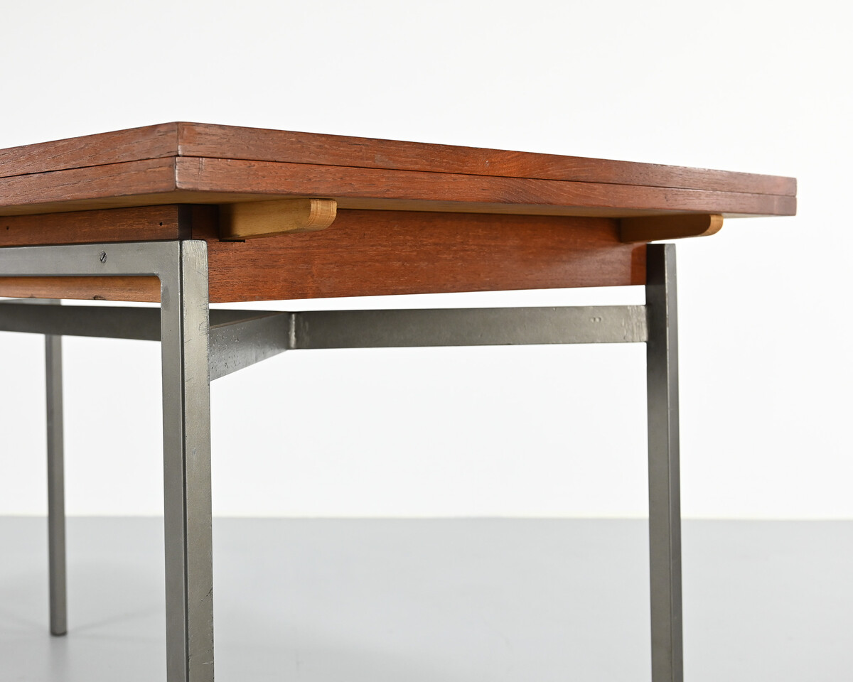 Vintage teak dining table, extendable, France, 1960s