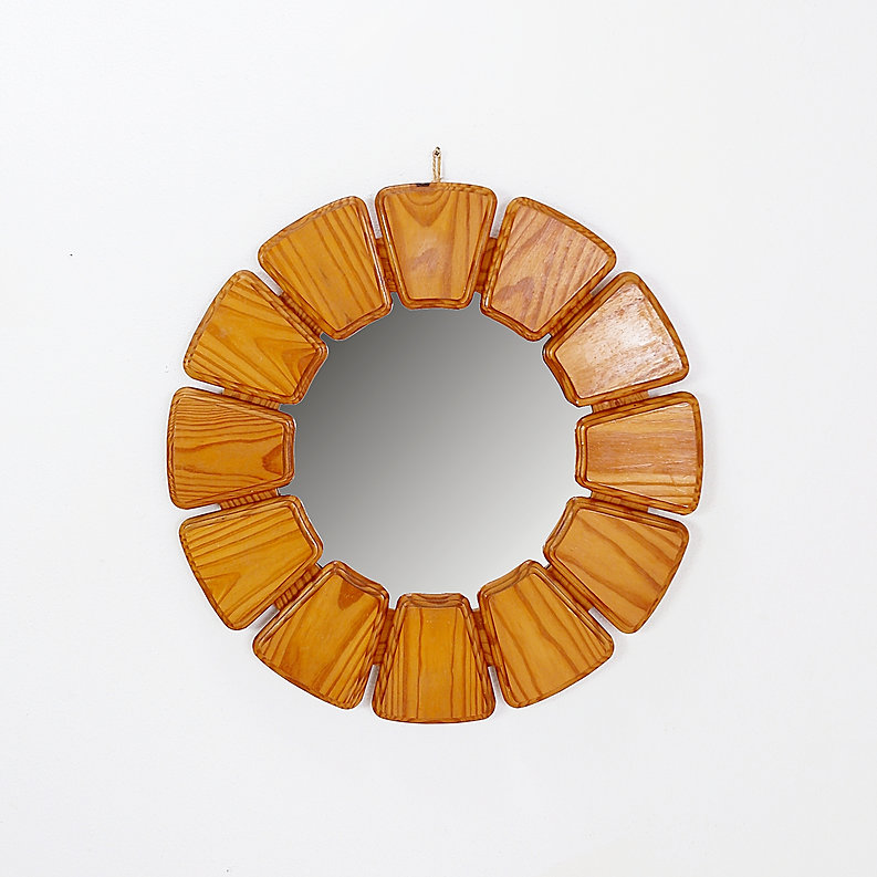 Vintage Wood Wall Mirror