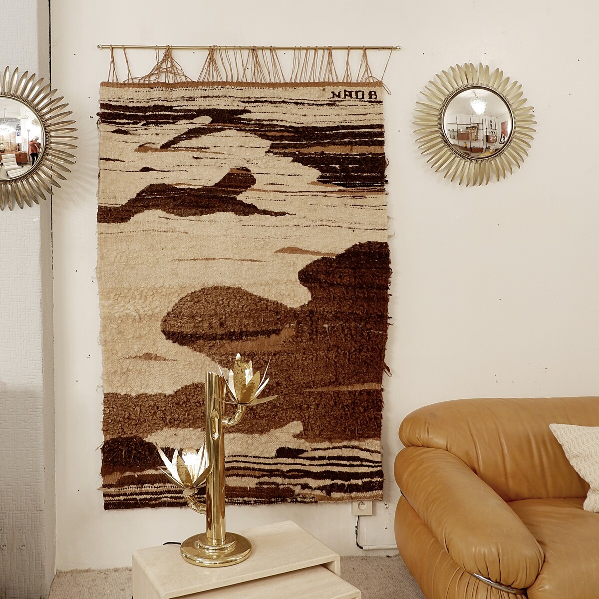 Vintage wool wall tapestry 120x186cm