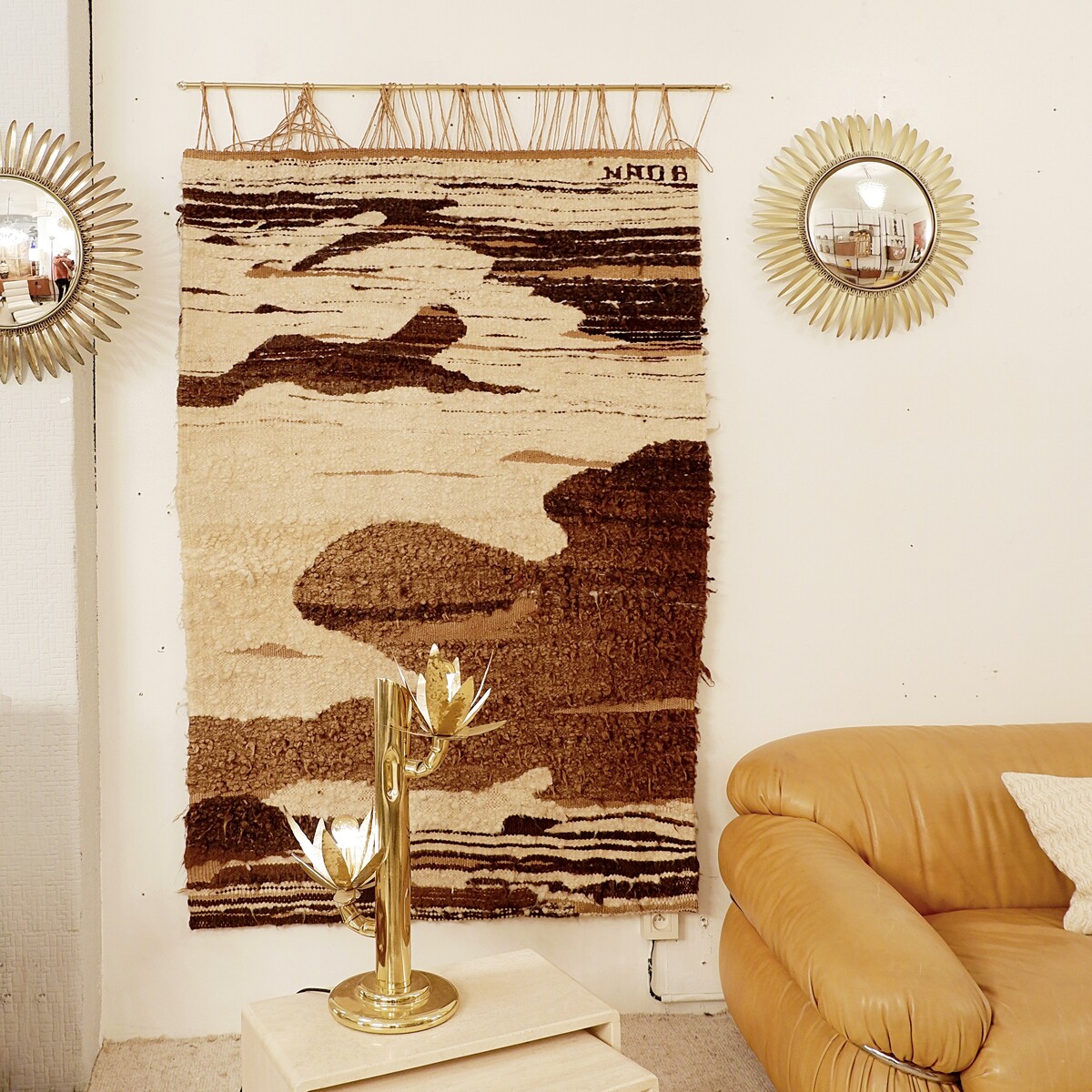 Vintage wool wall tapestry 120x186cm