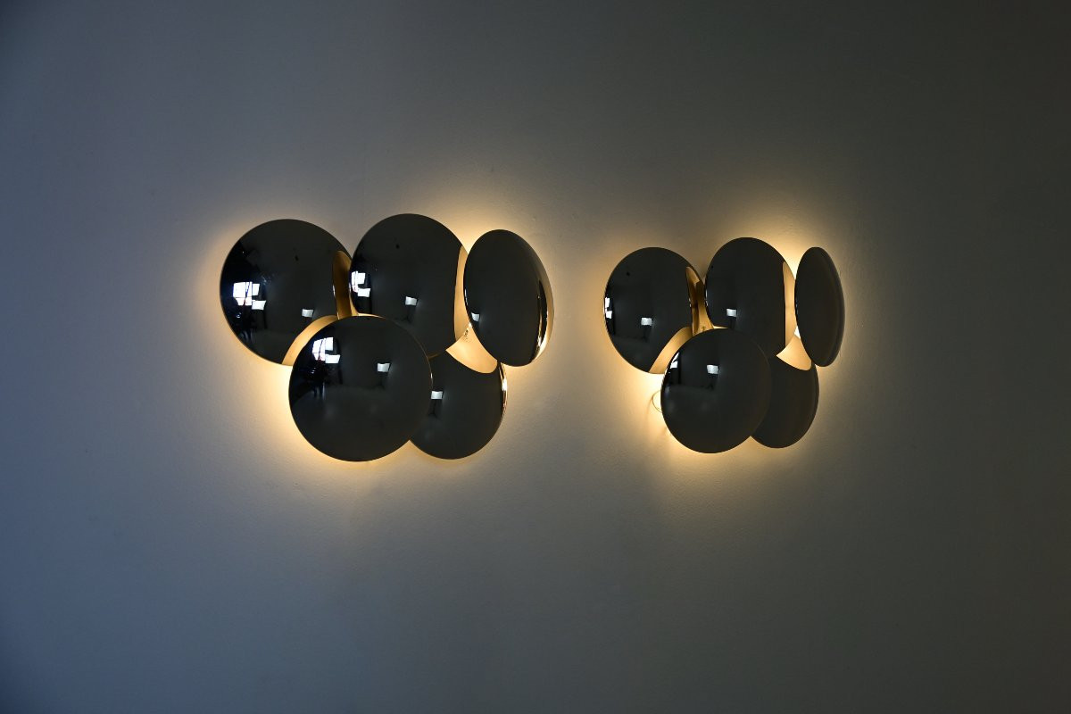 Wall lamps by Goffredo Reggiani for Reggiani, 1970s, Set of 2