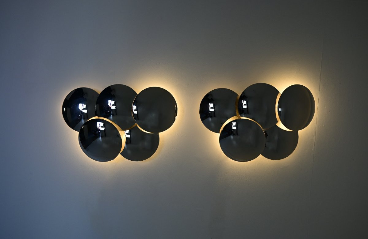 Wall lamps by Goffredo Reggiani for Reggiani, 1970s, Set of 2