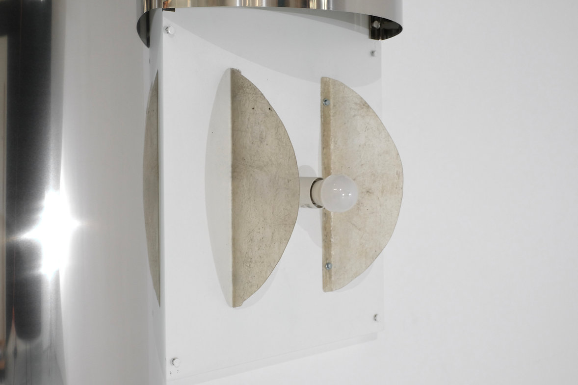 Wall Panel light in stainless steel and metal, contemporary
