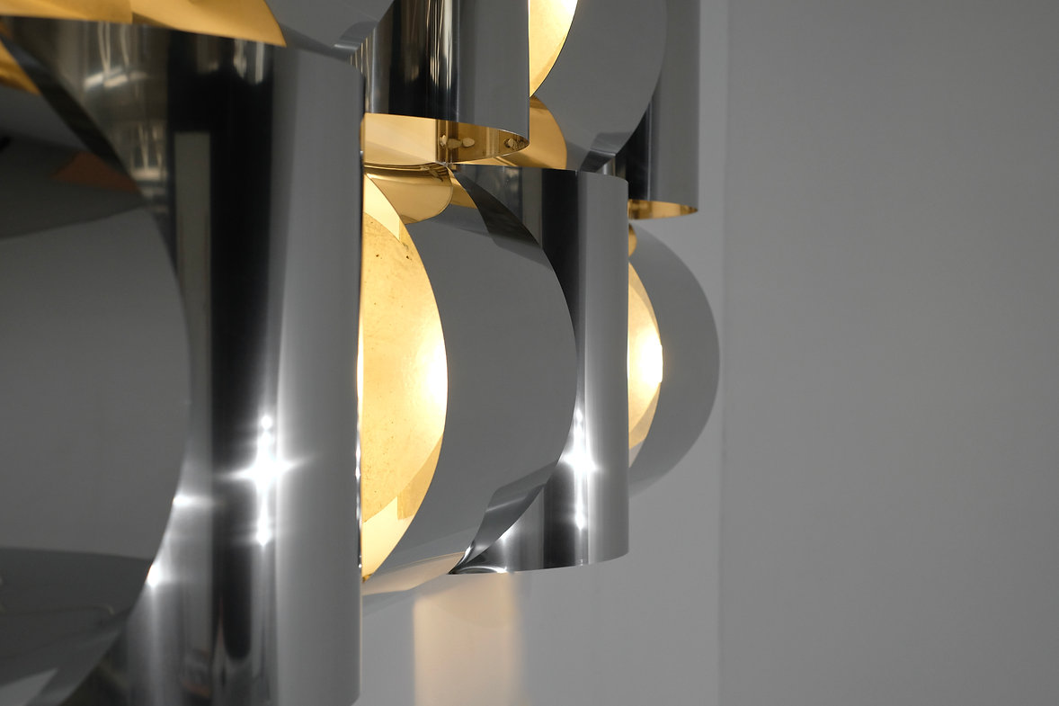 Wall Panel light in stainless steel and metal, contemporary