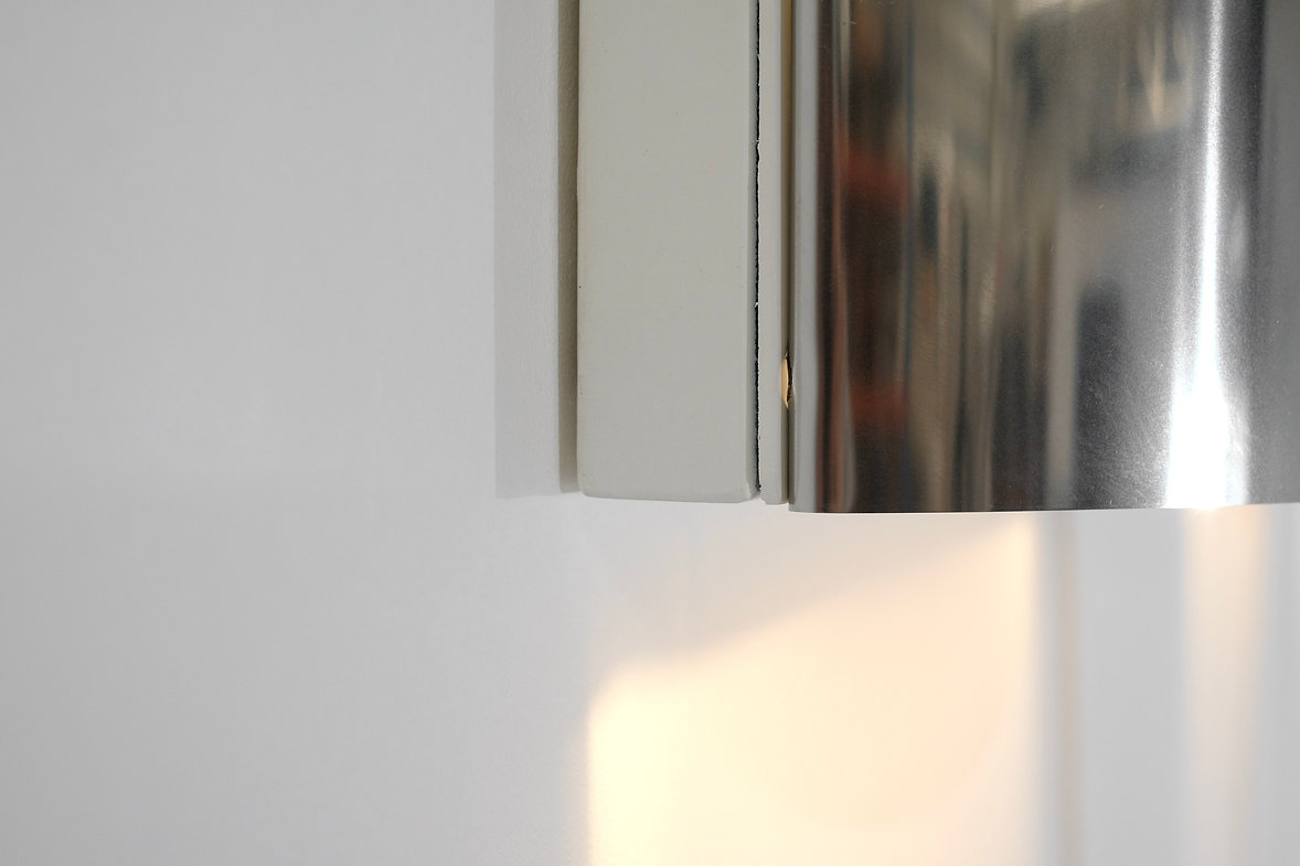 Wall Panel light in stainless steel and metal, contemporary