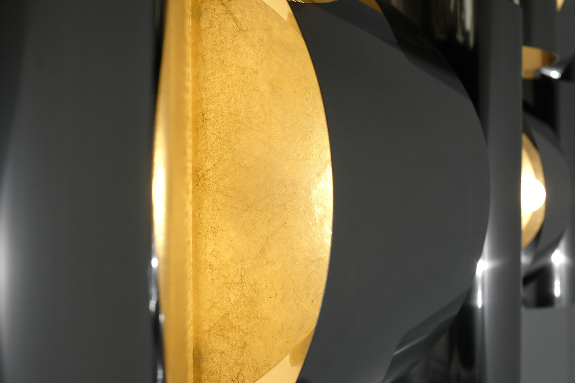 Wall Panel light in stainless steel and metal, contemporary