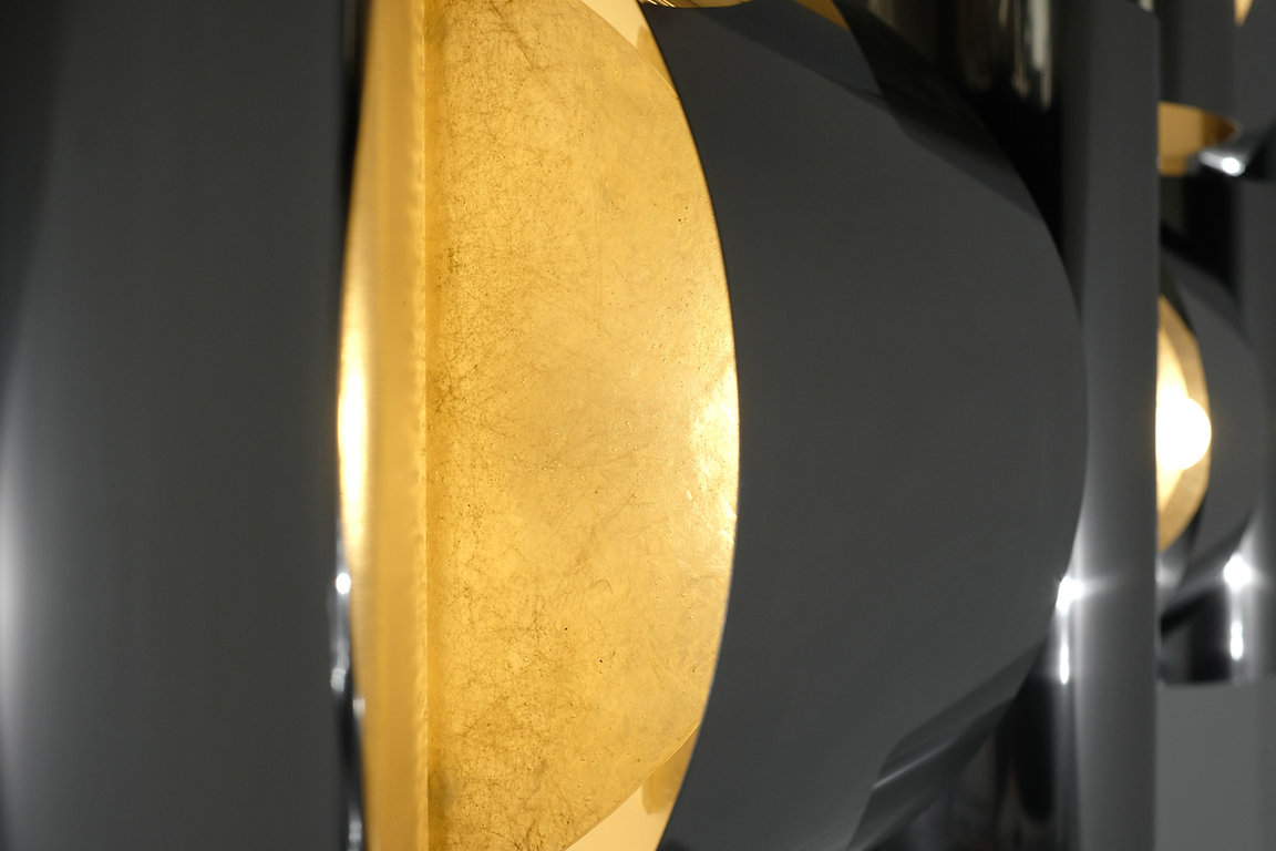 Wall Panel light in stainless steel and metal, contemporary