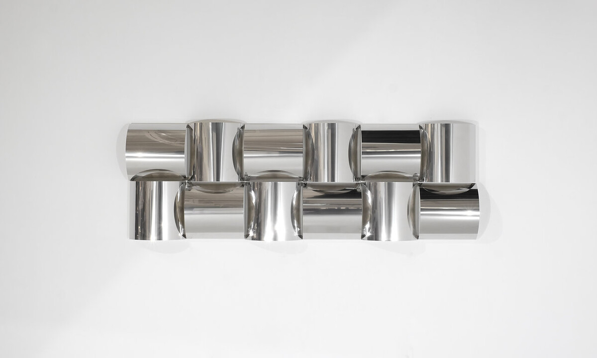 Wall Panel light in stainless steel and metal, contemporary