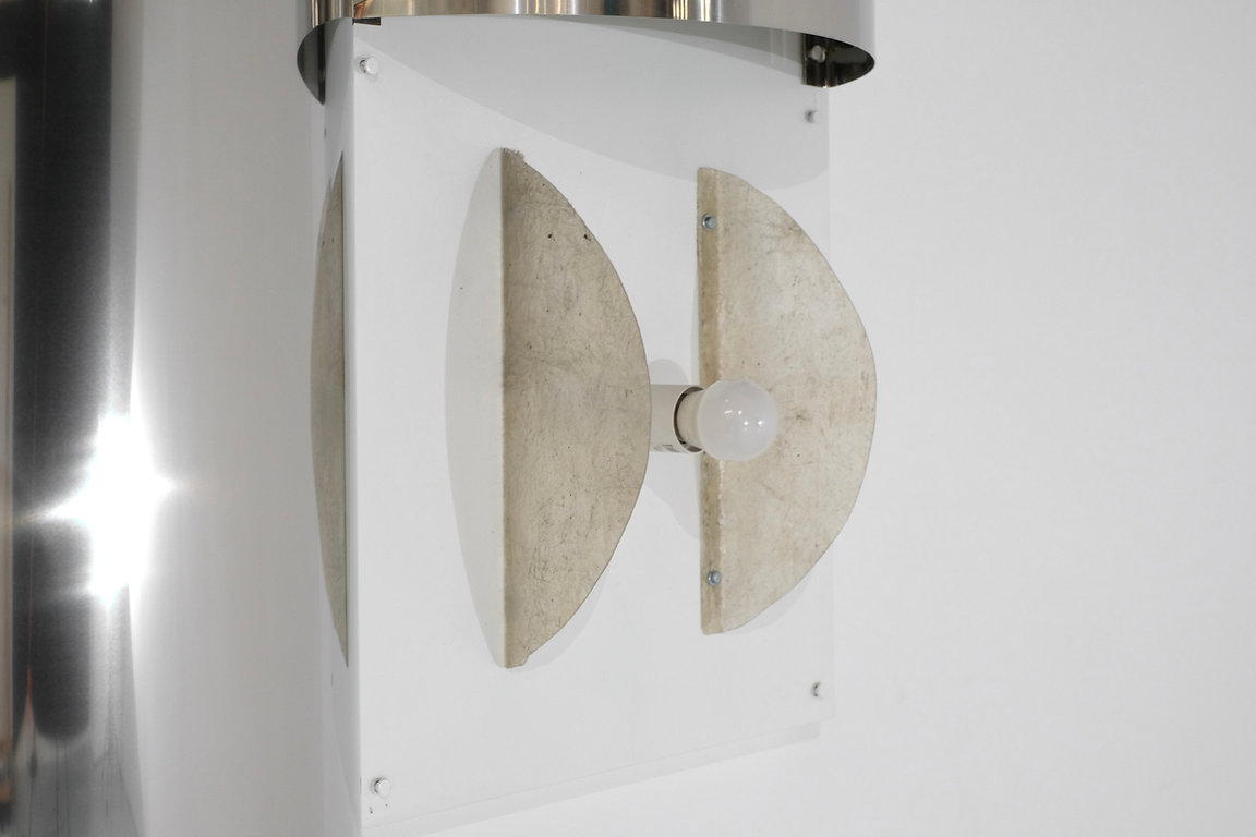 Wall Panel light in stainless steel and metal, contemporary