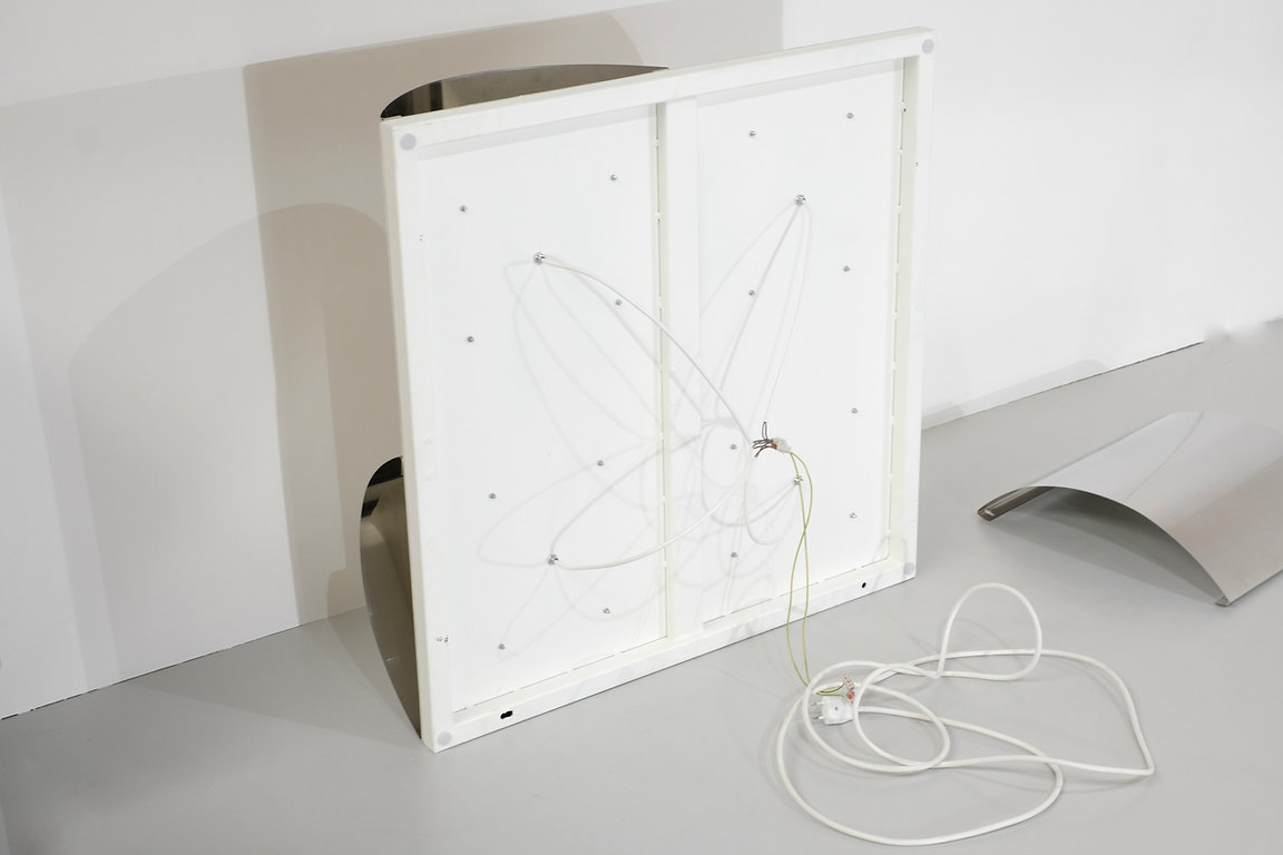 Wall Panel light in stainless steel and metal, contemporary
