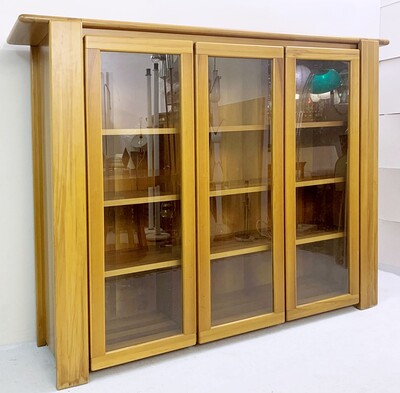 Walnut Display Cabinet by Mario Marenco, Italy, 1970s