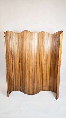 Wavy Wooden Screen, Circa 1950