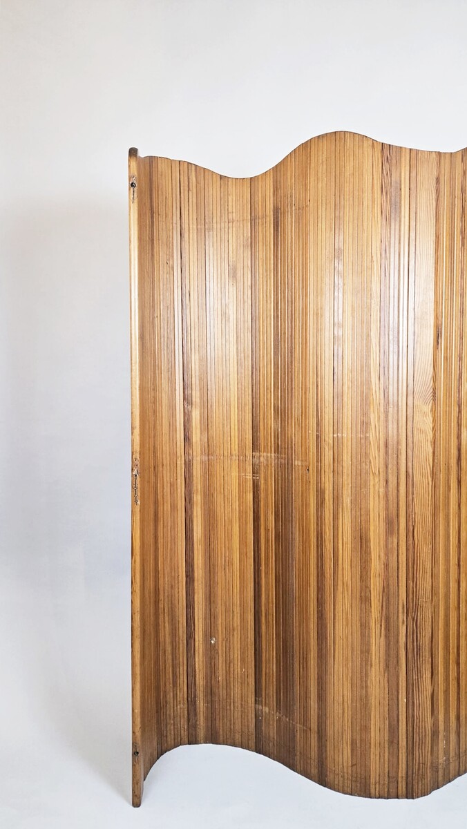 Wavy Wooden Screen, Circa 1950